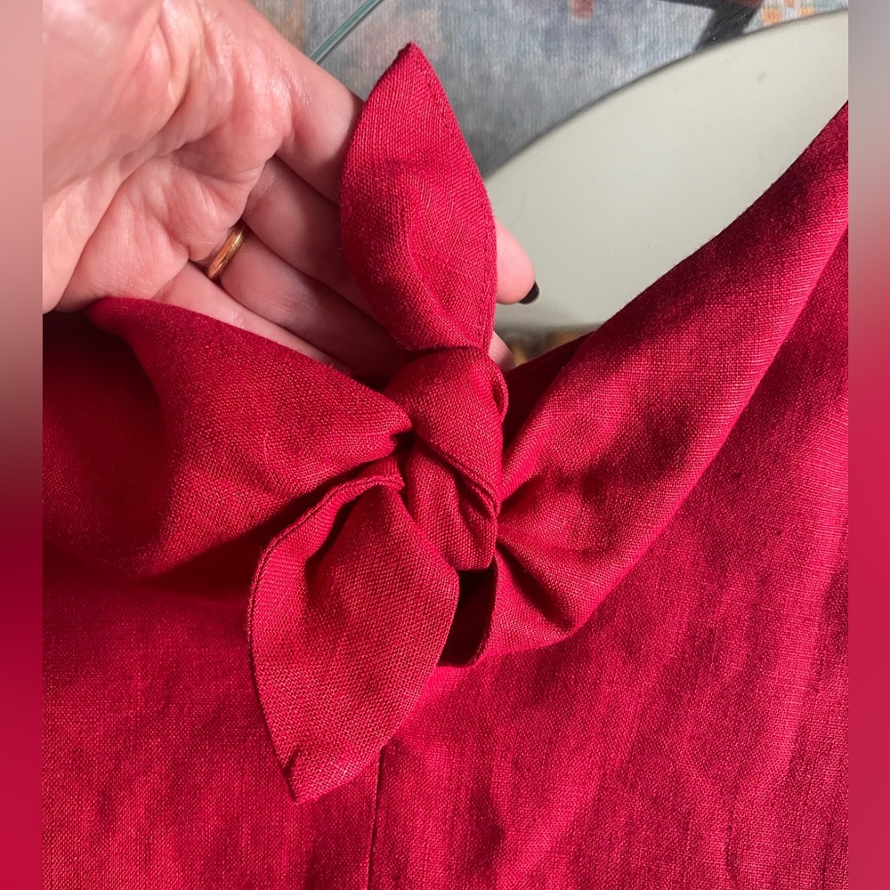 REFORMATION Red Linen Top - Picture 6 of 6